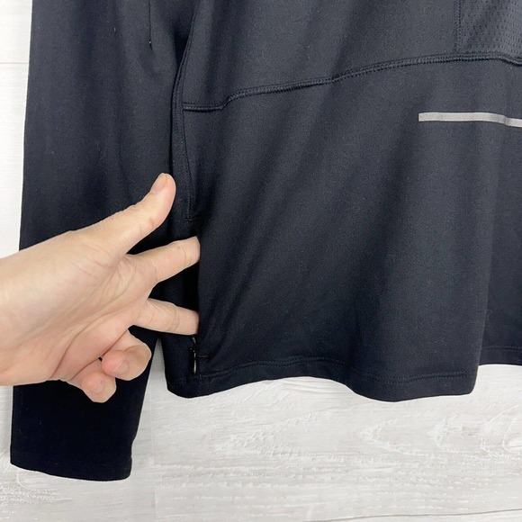 Reebok Womens Running Essentials Quarter Zip Sweatshirt Large Black Speedwick - Picture 9 of 14